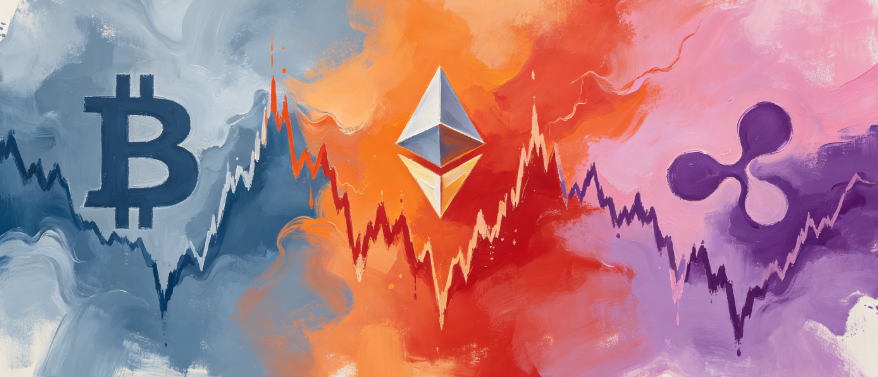 前3名价格预测：比特币、以太坊、瑞波币 – BTC承压，ETH跌破支撑，XRP走弱目标1美元