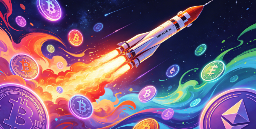 随着SpaceX的首次公开募股申请数量达到正常水平的四倍，加密货币市场是否也面临风险？