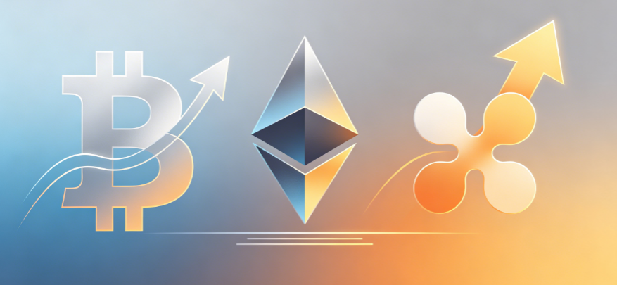 前3名价格预测：比特币、以太坊、瑞波币 – BTC巩固涨势，ETH守住支撑，XRP接近突破触发点