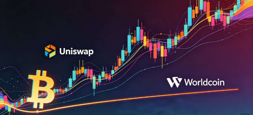 加密货币概览：比特币守住65,000美元，Uniswap和Worldcoin延续上扬