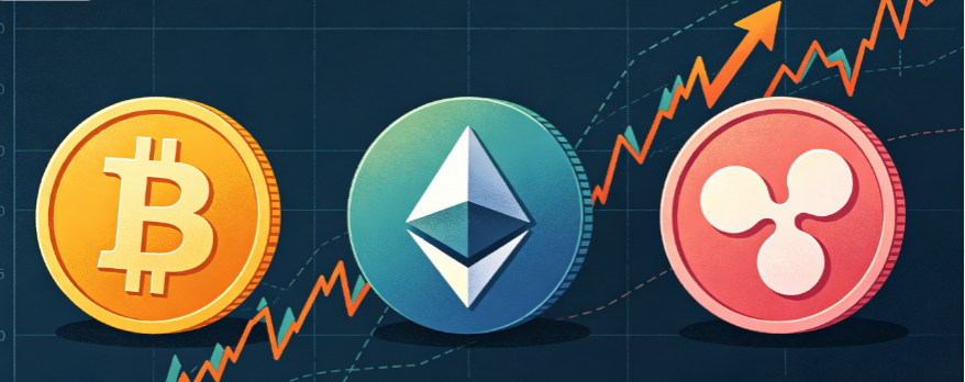 前3名价格预测：比特币、以太坊、瑞波币 – BTC暂停回升，ETH守住关键支撑，XRP接近突破区间