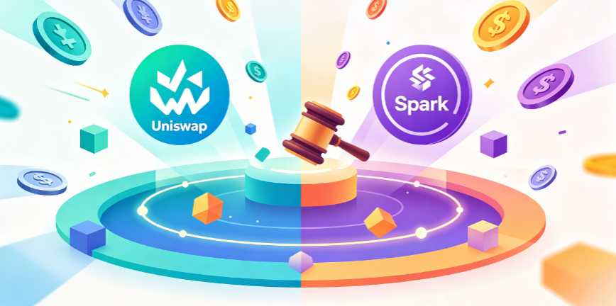Uniswap增加1.5亿美元Spark稳定币流动性，推出无代码代币拍卖工具