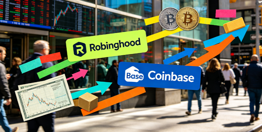罗宾汉领跑赛道，Base与Coinbase即将推出1:1足额储备代币化股票