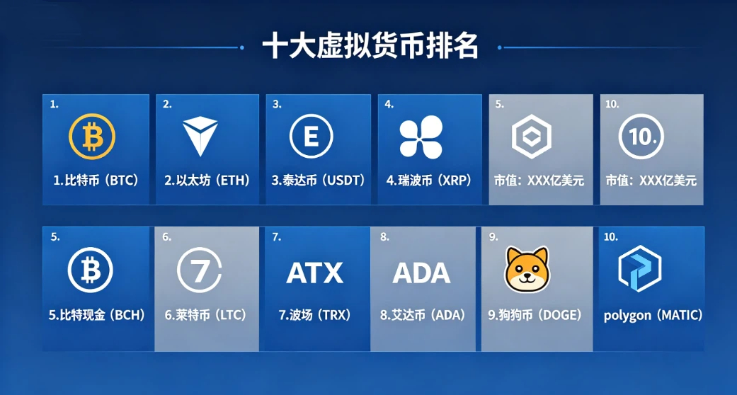 十大虚拟货币排名前十的是哪些币？
