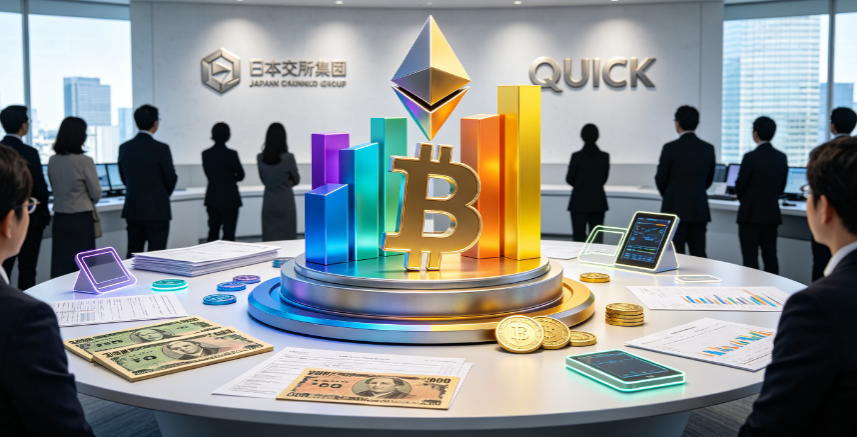 日本交易所集团与QUICK联合推出日元计价比特币、以太坊加密指数