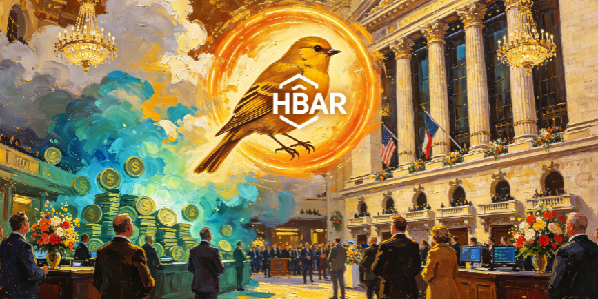 金丝雀HBAR ETF登陆纳斯达克，当前管理规模达4780万美元