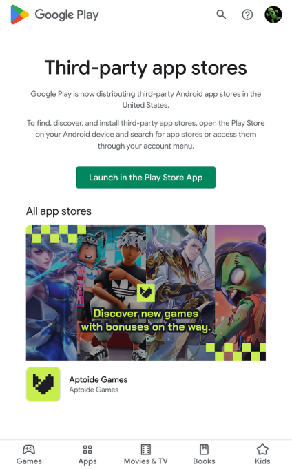 Aptoide重返美国Google Play商店