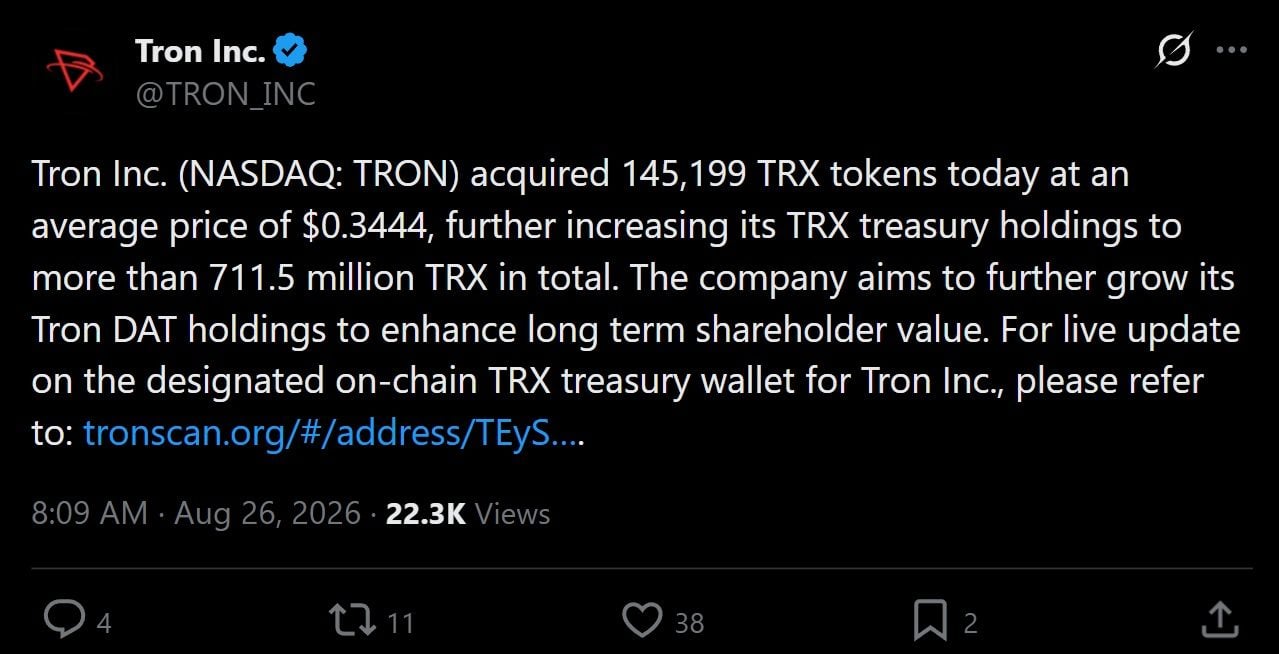 Tron账户数突破4亿,USDT转账总额逼近30万亿美元