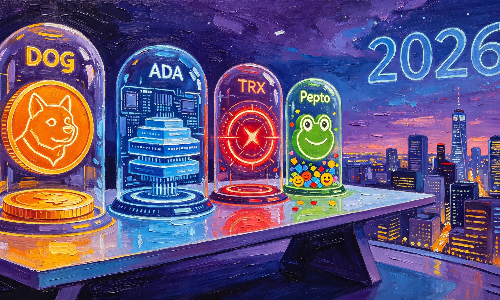 2026年1美元以下加密货币盘点：DOGE、ADA、TRX、Pepeto解析