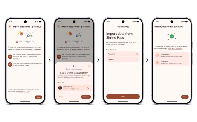 谷歌简化Android密码管理器迁移流程