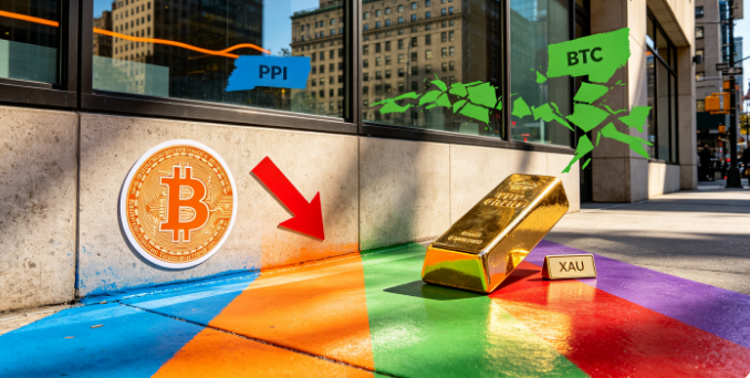 比特币和黄金前景：美国PPI扩大加息押注，BTC和XAU下跌