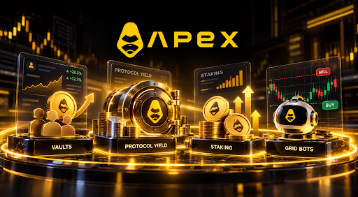 在 ApeX Omni 上无需交易也能赚取收益：Vaults、协议收益、质押与网格机器人