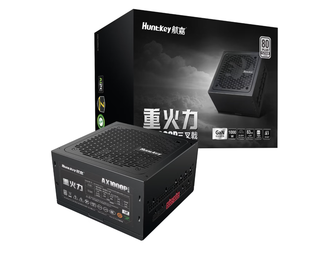 航嘉推出重火力 AX1000P 三叉戟白金全模组电源：7 年质保，759 元