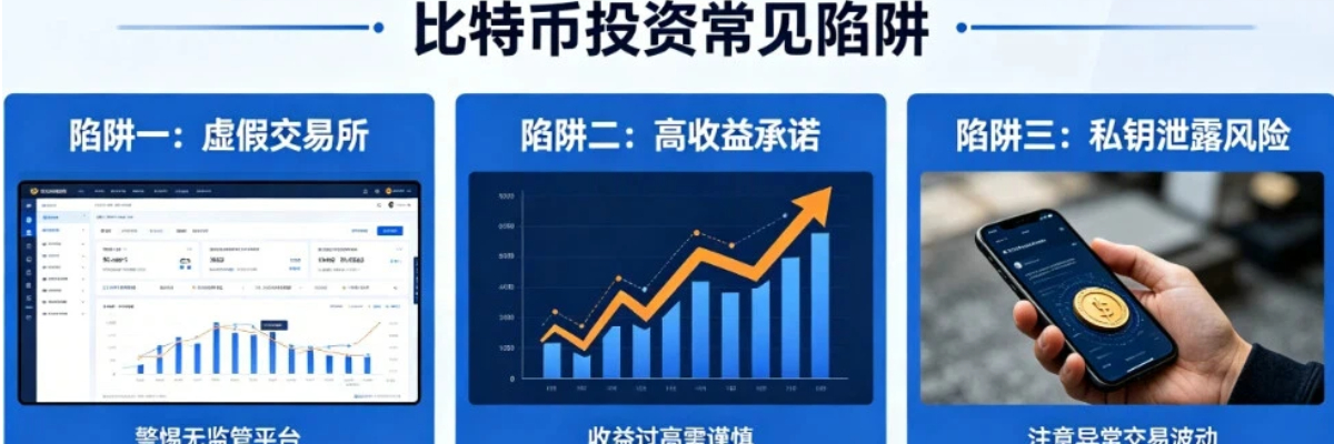 ⽐特币投资常⻅陷阱：5种常见比特币骗局