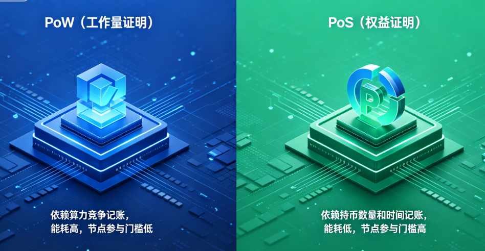 PoW vs PoS共识机制：优缺点与能耗对比