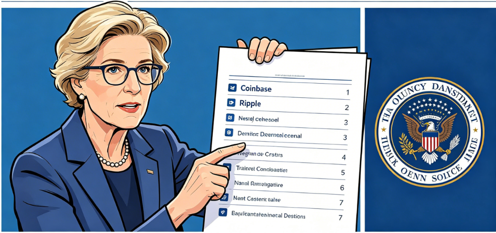 参议员沃伦指责美国货币监理署向Coinbase、Ripple及其他7家企业颁发了非法牌照
