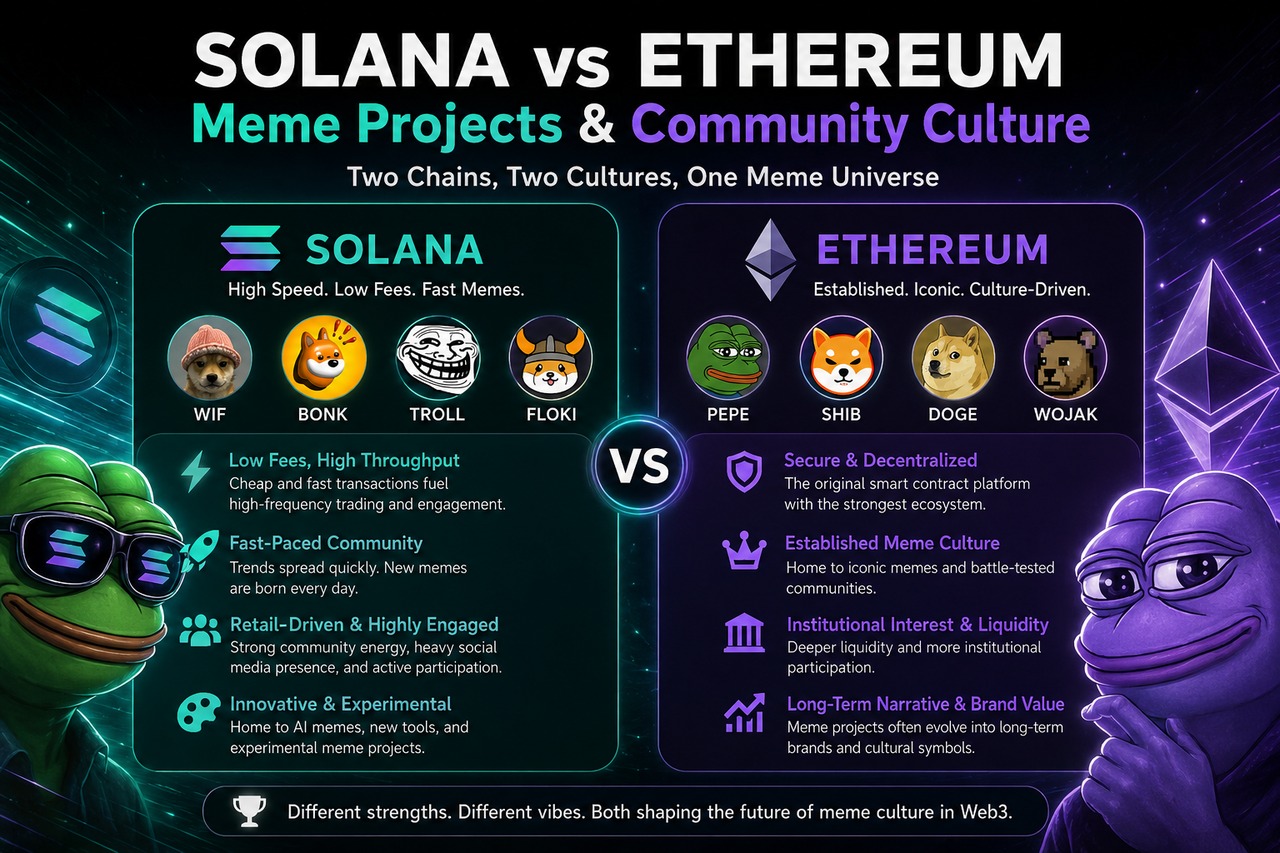 Solana与Ethereum的Meme项目与社区文化差异对比