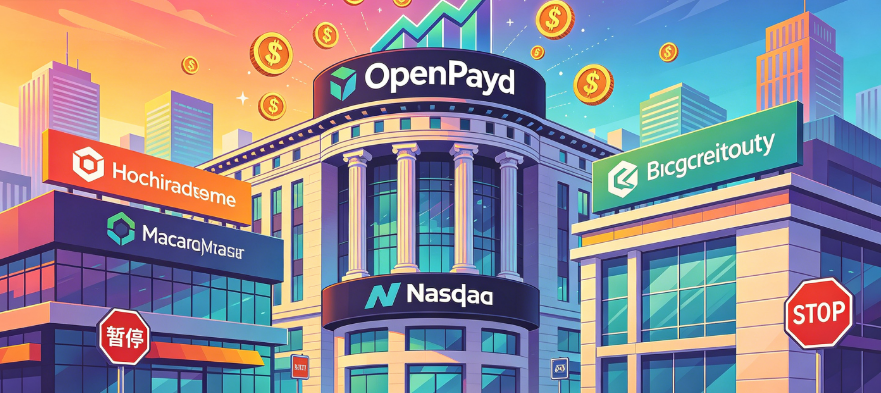 OpenPayd寻求在纳斯达克上市，融资额达11亿美元，而其他加密货币竞争对手则搁置了IPO计划